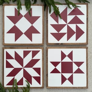 Image of Cranberry Ohio Star - 11" Classic Barn Quilt