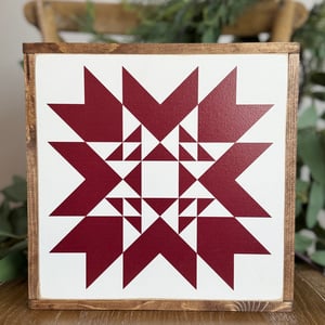 Image of Cranberry Indian Summer - 11" Classic Barn Quilt