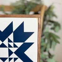 Image 2 of Navy Indian Summer - 11" Classic Barn Quilt