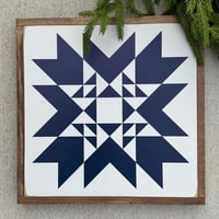 Image 1 of Navy Indian Summer - 11" Classic Barn Quilt