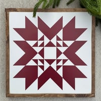 Image 1 of Wood Framed Cranberry Indian Summer - 11" Classic Barn Quilt