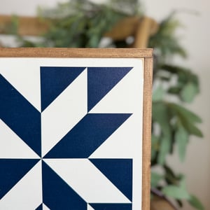 Image of Navy Lucky - 11" Classic Barn Quilt