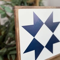 Image 2 of Navy Gold Rush - 11" Classic Barn Quilt