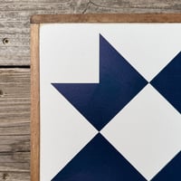 Image 3 of Navy Gold Rush - 11" Classic Barn Quilt