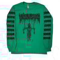 Image 1 of Undergang " Hanging Corpse " Longsleeve Green T-shirt with Sleeve prints