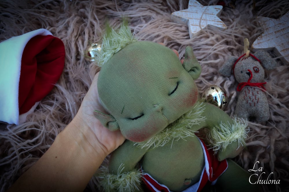 Image of Grinch-10 inch Christmas baby doll