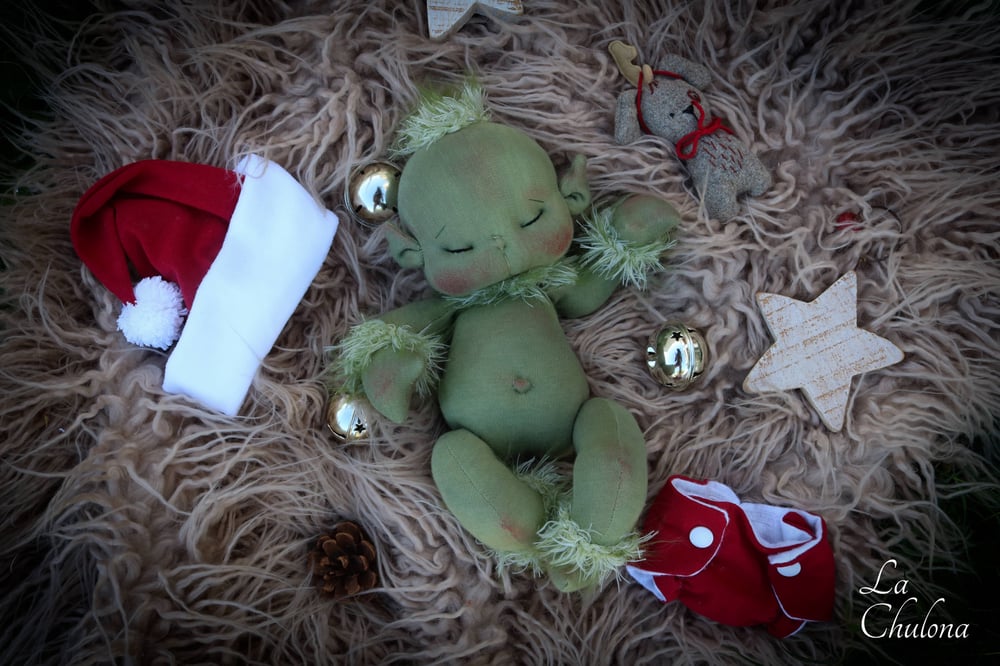 Image of Grinch-10 inch Christmas baby doll