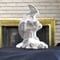 Image of Ceramic Bisque Dragon on Castle Ready to Paint 8" inches in Height