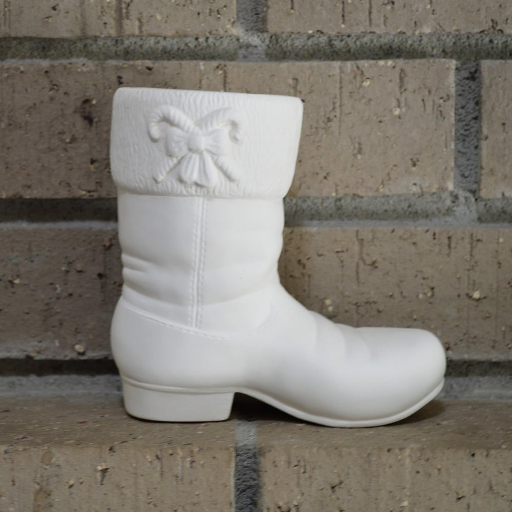 Image of Ceramic Bisque Christmas Boot Holder Ready to Paint