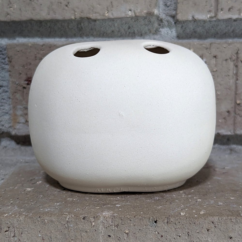 Image of Ceramic Bisque Butterfly & Floral Embossed Holder Ready to Paint