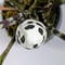 Image of Black and White Spotted Glow in the Dark Ceramic Mushroom Plant Stake