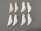 Image of Set of Eight Ceramic Bisque Bird ornaments or earrings Ready to Paint