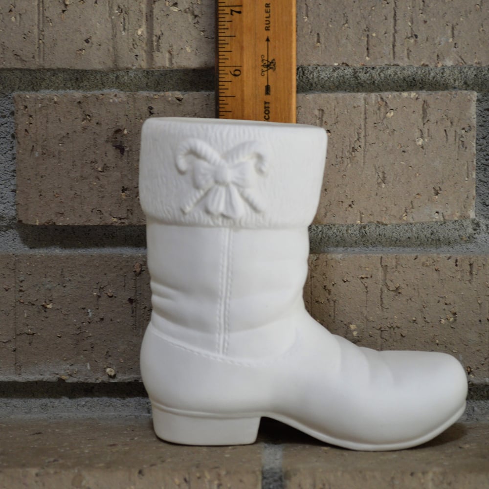 Image of Ceramic Bisque Christmas Boot Holder Ready to Paint