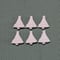 Image of Set of 6 Ceramic Bisque Christmas Tree Embossed Magnets Ready to Paint