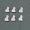 Image of Set of 6 Ceramic Bisque Cat Embossed Magnets Ready to Paint