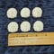 Image of Set of 6 Ceramic Bisque Turkey Embossed Magnets Ready to Paint