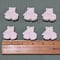 Image of Set of 6 Ceramic Bisque Teddy Bear Embossed Magnets Ready to Paint 1 1/2"