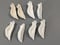 Image of Set of Eight Ceramic Bisque Bird ornaments or earrings Ready to Paint