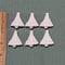Image of Set of 6 Ceramic Bisque Christmas Tree Embossed Magnets Ready to Paint