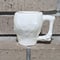 Image of White Ceramic Skull Skeleton Mug holds 8 ounces