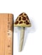 Image of Yellow and Brown Spotted Ceramic Mushroom Plant Stake