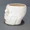 Image of Ceramic Bisque Skull Plant or Pencil Holder Ready to Paint