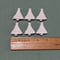 Image of Set of 6 Ceramic Bisque Christmas Tree Embossed Magnets Ready to Paint