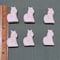 Image of Set of 6 Ceramic Bisque Cat Embossed Magnets Ready to Paint