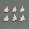 Image of Set of 6 Ceramic Bisque Witch Embossed Magnets Ready to Paint