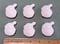 Image of Set of 6 Ceramic Bisque Santa Face Embossed Magnets Ready to Paint