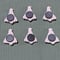 Image of Set of 6 Ceramic Bisque Christmas Tree Embossed Magnets Ready to Paint