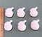 Image of Set of 6 Ceramic Bisque Santa Face Embossed Magnets Ready to Paint