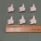 Image of Set of 6 Ceramic Bisque Witch Embossed Magnets Ready to Paint
