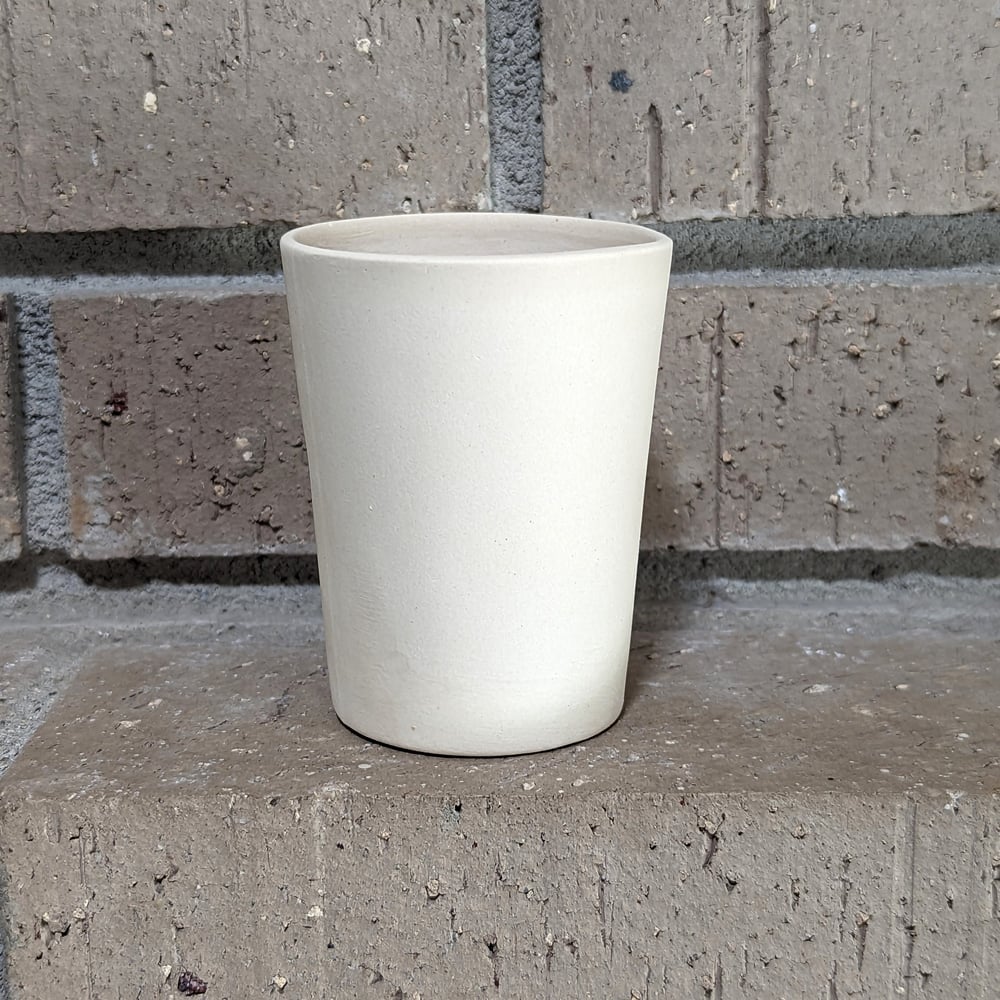 Image of Ceramic Bisque Butterfly &amp; Floral Embossed Cup Ready to Paint