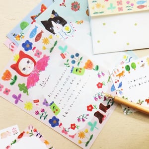Image of Cat and onepiece Letter paper