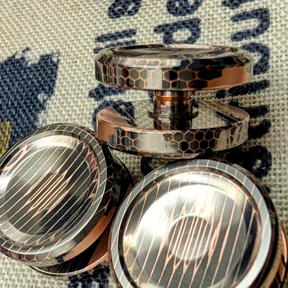 Button out of High Filament Superconductor Vertical Cut