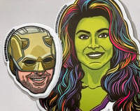 Image 1 of She-Hulk and Daredevil Sticker Combos