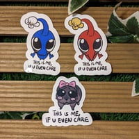 Image 1 of "This is me.. if u even care" Pikmin and Hamster Stickers