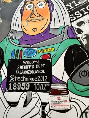 “To infinity and beyond buzzed” print