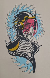 Image 3 of Cyberpunk Geisha Sand T-shirt - Bone Trail Apparel