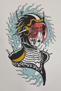 Image 4 of Cyberpunk Geisha White T-shirt- Bone Trail Apparel