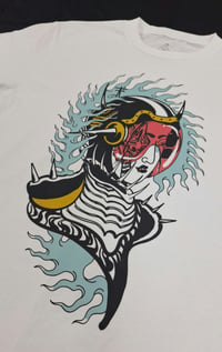 Image 5 of Cyberpunk Geisha White T-shirt- Bone Trail Apparel