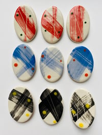 Image 2 of Hand Drawn Oval Brooches 