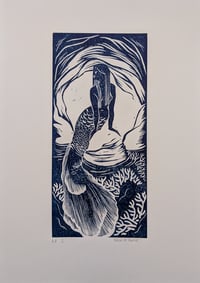 Image 1 of Sous l'océan - linogravure - EA (épreuve artiste)