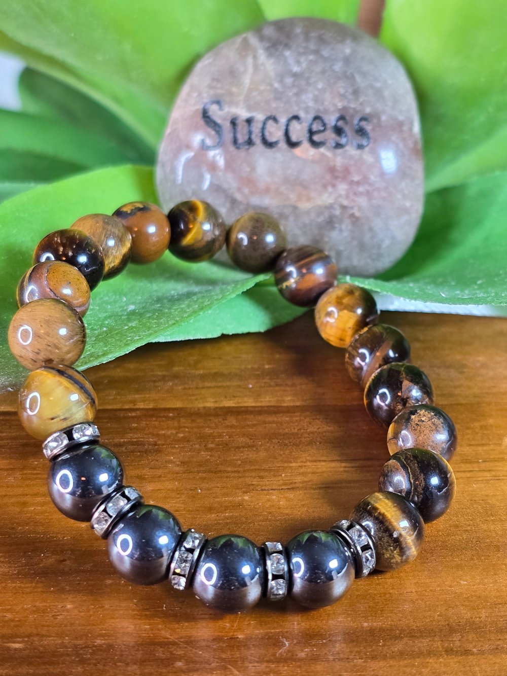 Image of Mens Tigers Eye & Hematite Bracelet