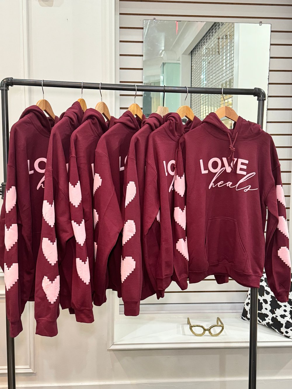 Image of Love Heals Burgundy/ Pink 