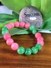 Image 1 of Green Aventurine & Pink Rhodochrosite Bracelet
