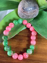 Image 2 of Green Aventurine & Pink Rhodochrosite Bracelet
