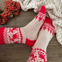 Image 5 of Patron chaussettes Winter Moose