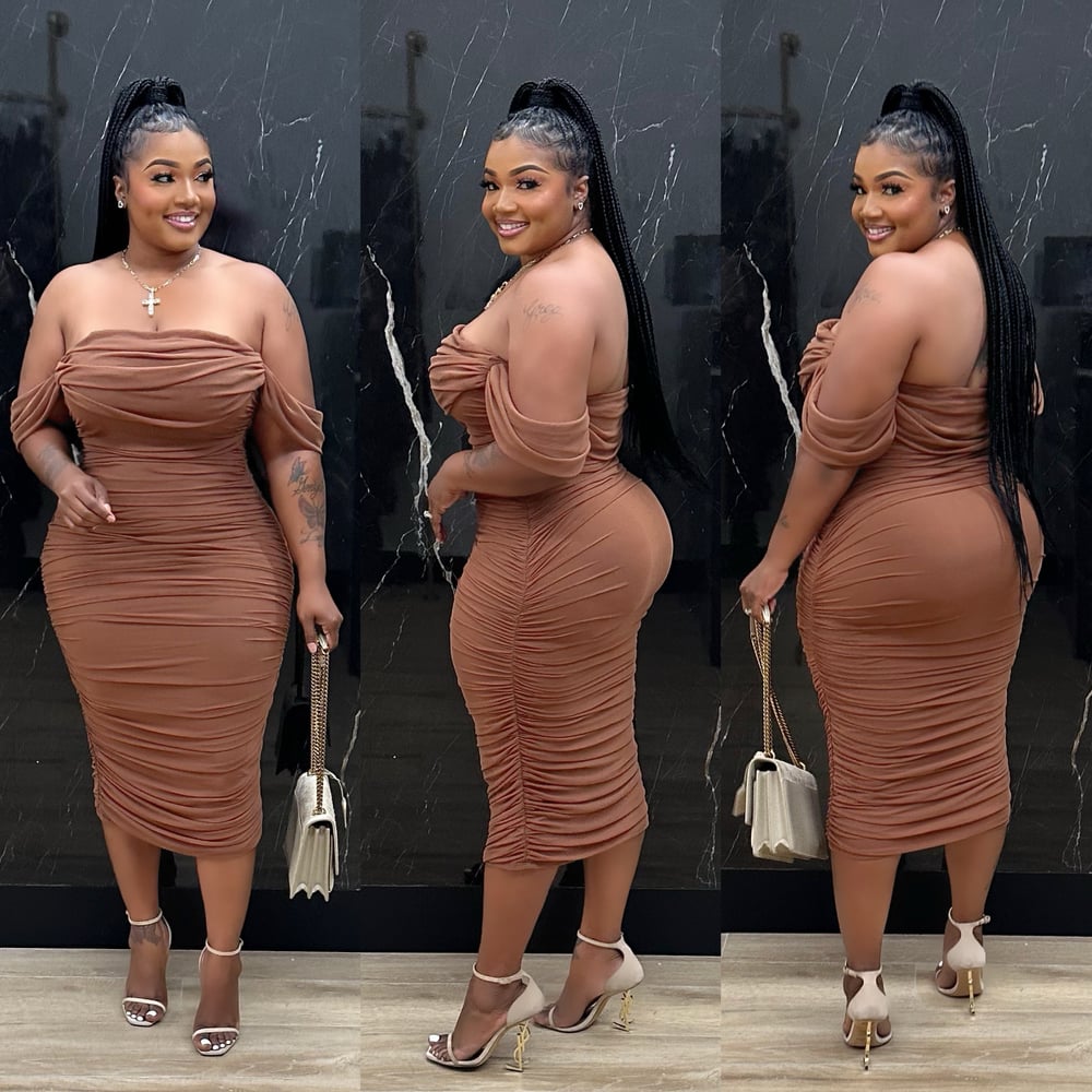 Image of DRAYA DRESS-mocha